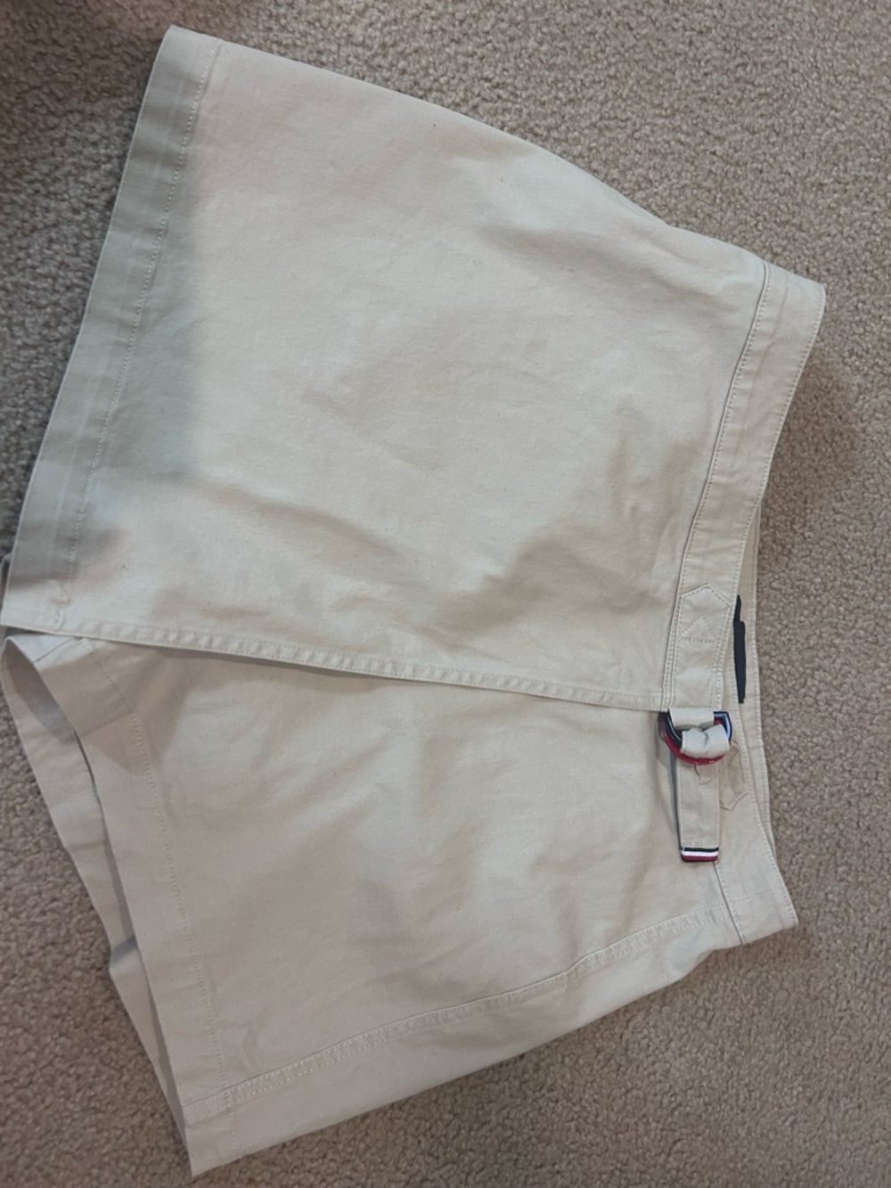 Tommy Hilfiger Beige Casual Skort with Signature Flag